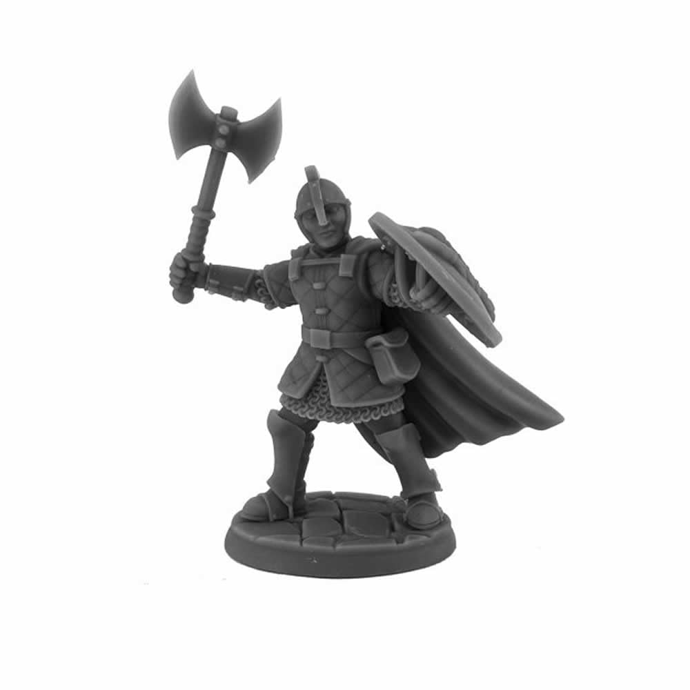 Dungeon Dwellers: Reaper Sir Rudolf Heroic Fighter Miniature 25mm Heroic Scale Figure Dungeon Dwellers Miniatures