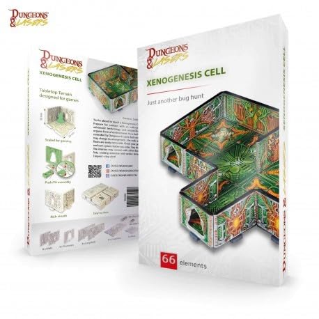 Archon Studio Dungeons & Lasers: Xenogenesis Cell Unpainted and Unassembled - Tabletop & RPG Terrain Game Set for Dungeons & Lasers – 63 Pieces for Ages 14 ARCDNL0003+