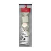 White Blank Dice with No Pips 16mm (5/8in) Set of 6 Chessex