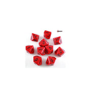 d10 Clamshell Opaque Red with Black (10)