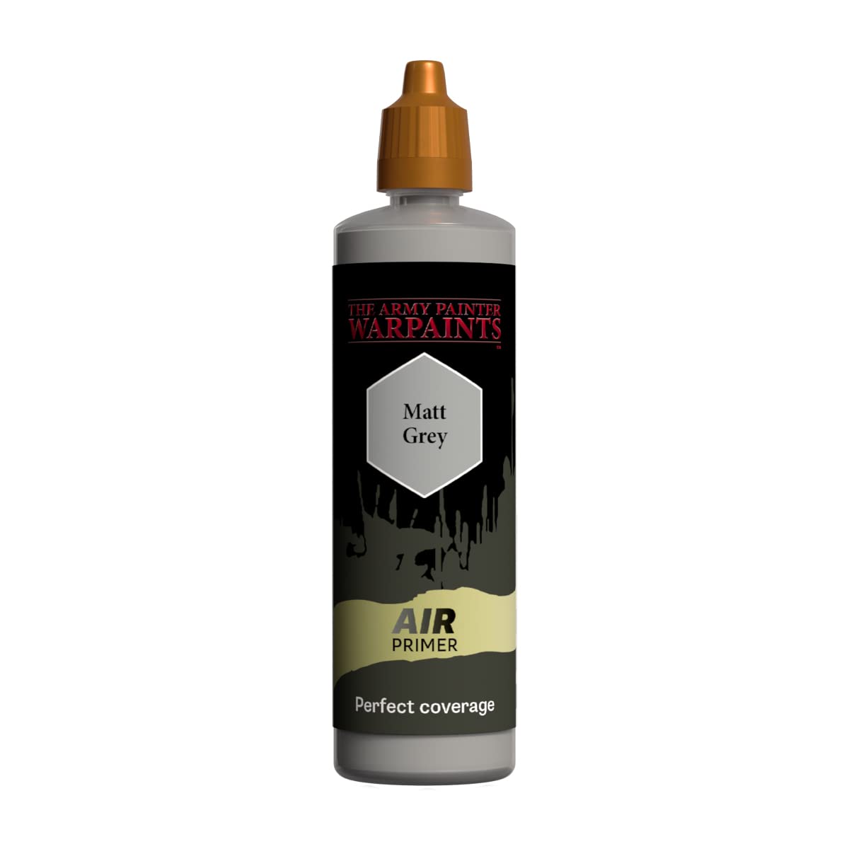 The Army Painter, Airbrush Primer Matt Grey, 100ml Dropper Bottle - for airbrushing and Painting Wargaming Miniatures, Perfect for Tabletop Boardgames