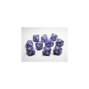 d10 Clamshell Opaque Purple with White (10)