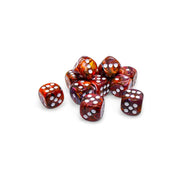 Symphony Festive Dice with White Pips D6 16mm (5/8in) Pack of 12 Chessex
