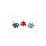 Chessex 54014 Cirrus Puzzle Piece Earrings, Assorted Colors (Pair)