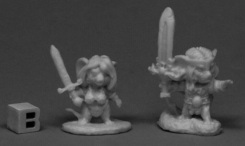 Bones: Reaper Miniatures Barbarian Mouslings (2) 77546 Bones Unpainted RPG D&D Figure