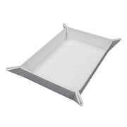 Ultra PRO - Vivid Magnetic Folding Dice Tray, Portable Compact Tabletop RPG Gaming Tool Accessory Durable Leatherette Foldable Dice Holder Mat - White