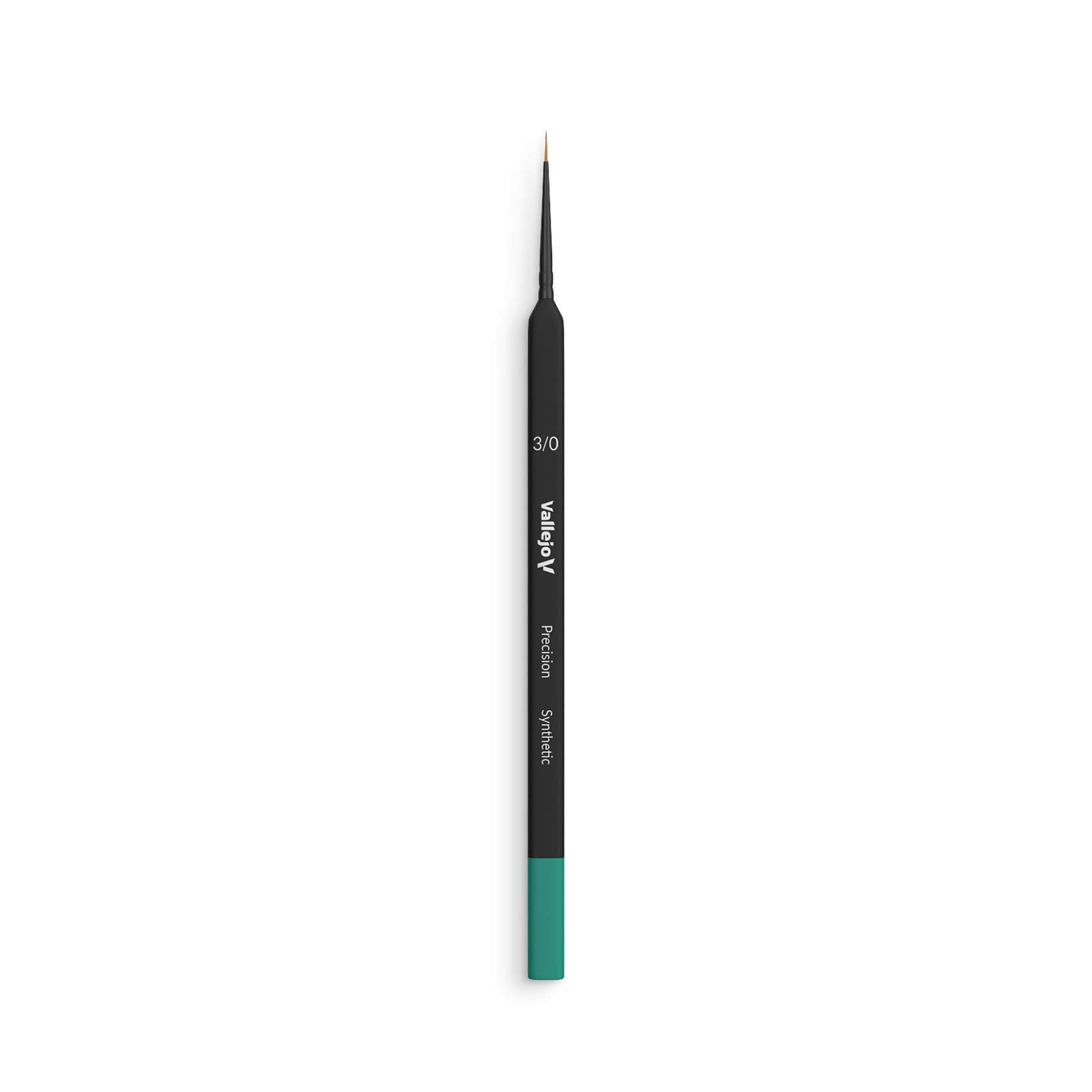 Vallejo Precision B03030 Round Synthetic Brush, Triangular Handle No. 3/0