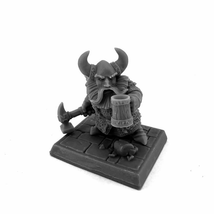Reaper Miniatures Dwarven Hero Miniature Figure 25mm Heroic Scale Reaper Bones USA