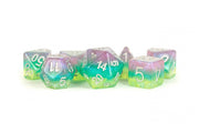 Metallic Dice Games Poly Set Layered Stardust Radiance w/Silver (7)