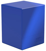 Ultimate Guard Boulder Solid 100+, Deck Case for 100 Double-Sleeved TCG Cards, Blue, Secure & Durable Storage for Trading Card Games, No Transparency
