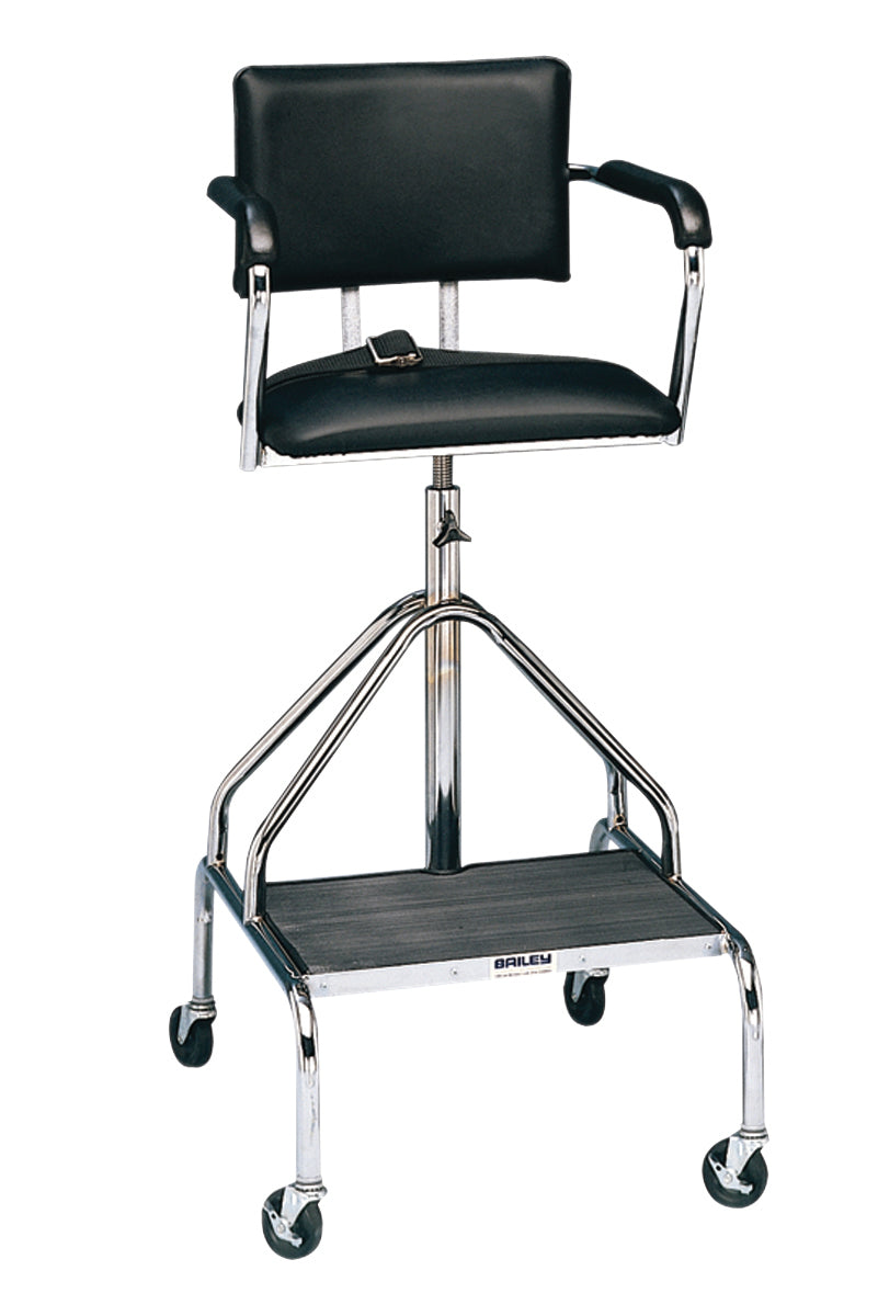 Adjustable high-boy whirlpool chair with belt, 3" casters - Specify Color