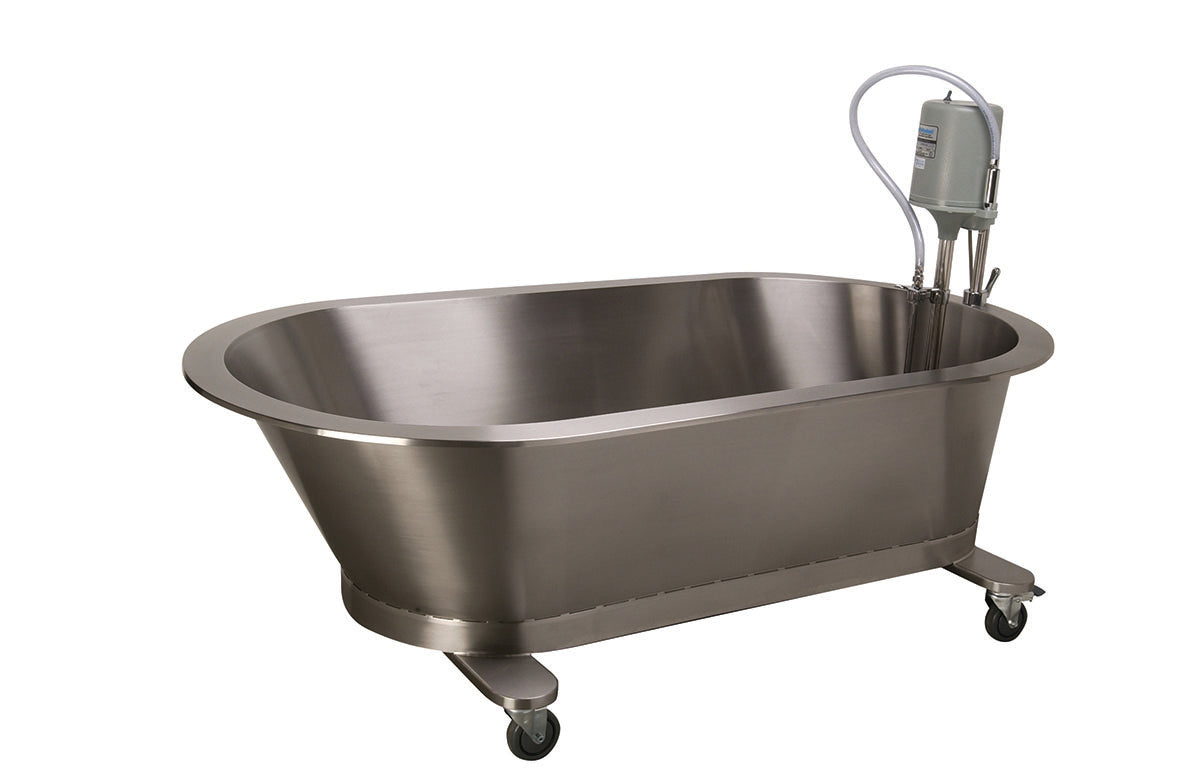 Low boy mobile whirlpool, slant back, SB-100-M, 100 gallon, 76"Lx40"Wx26"D