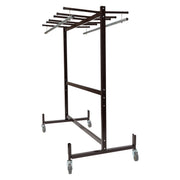 NPS® Table & Chair Storage Truck with Checkerette Bars, Frame Color: Brown