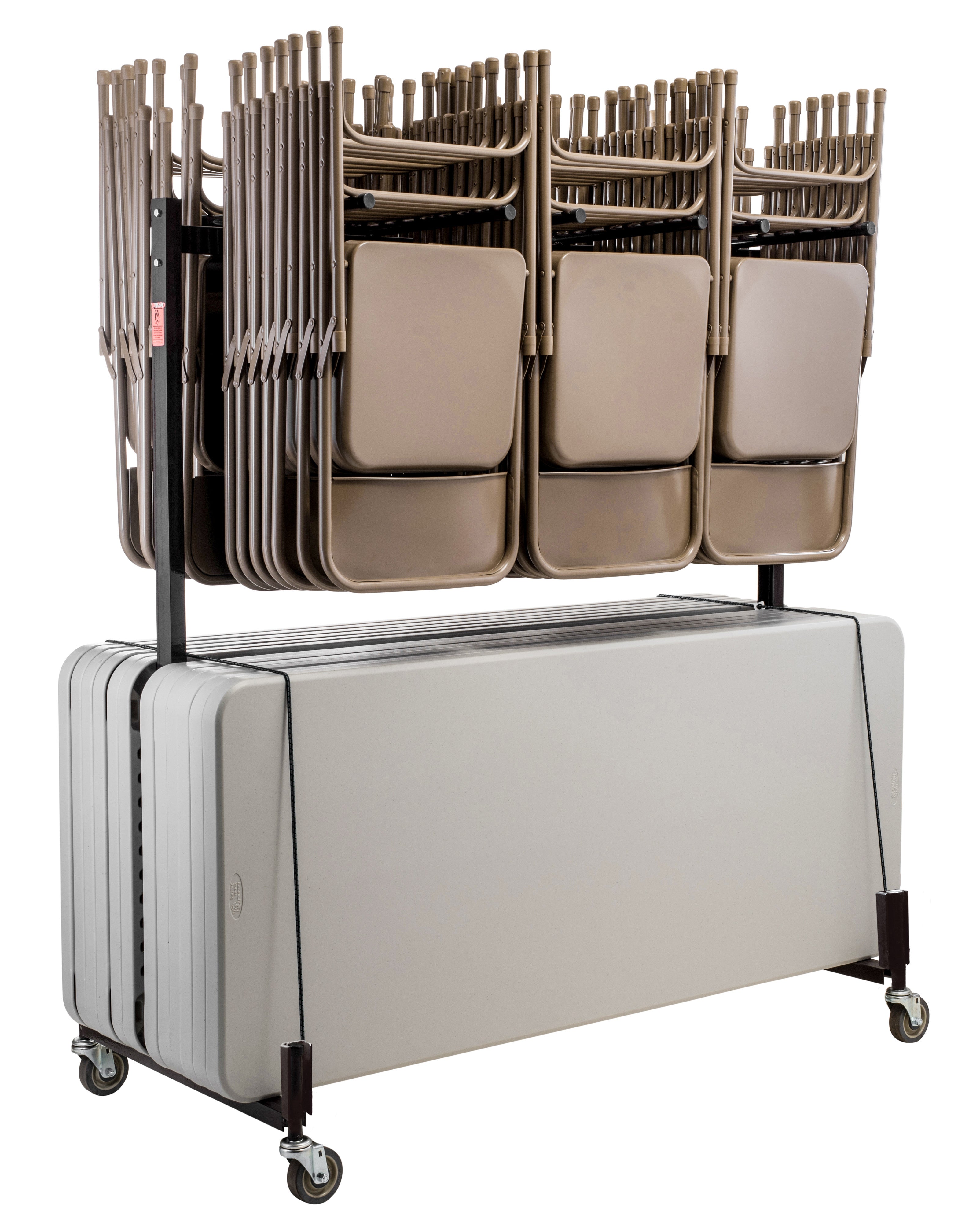 NPS® Table & Chair Storage Truck, Frame Color: Brown