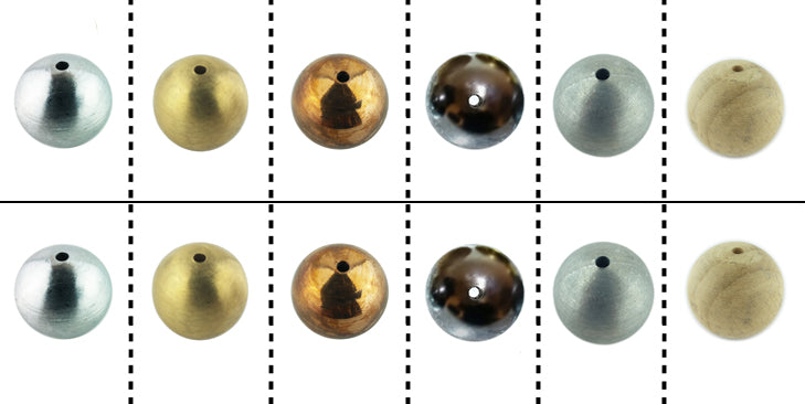 Physics Balls Set 12 - 25mm with 3mm Hole.