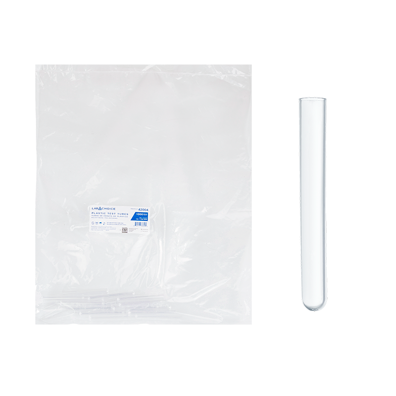Plastic Test Tubes, Polystyrene (PS), 13 x 100 mm - 1000 pcs per Bag/2 Bags per Case