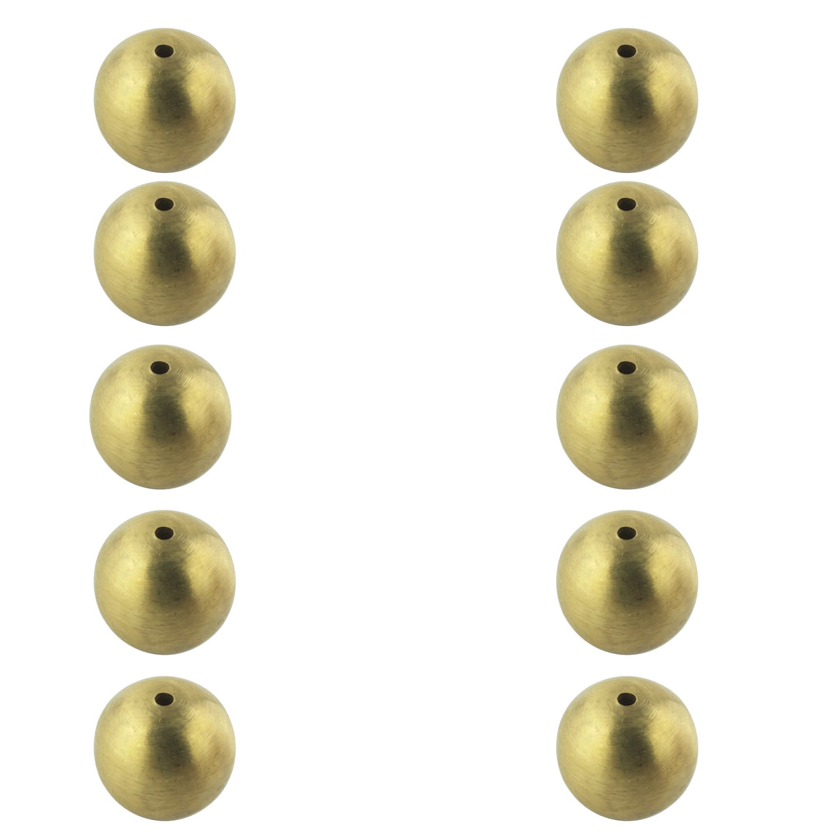 Physics Ball, Brass, 1" Diameter, Drilled, Pack of 10