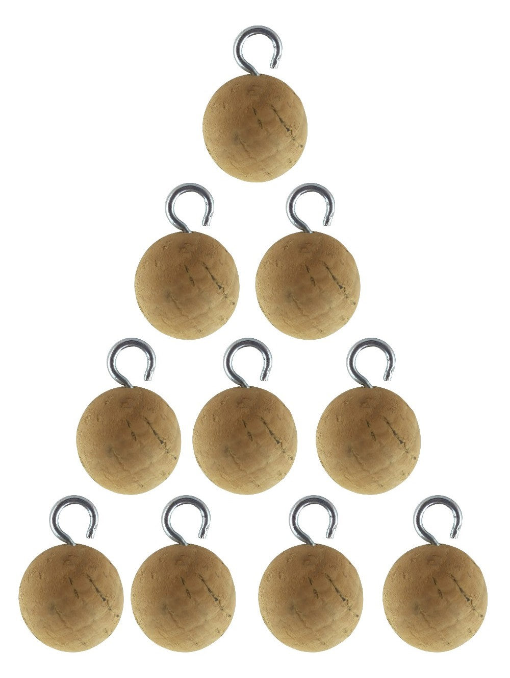 Physics Ball, Cork, 1" Diameter, Hooked, Pack of 10