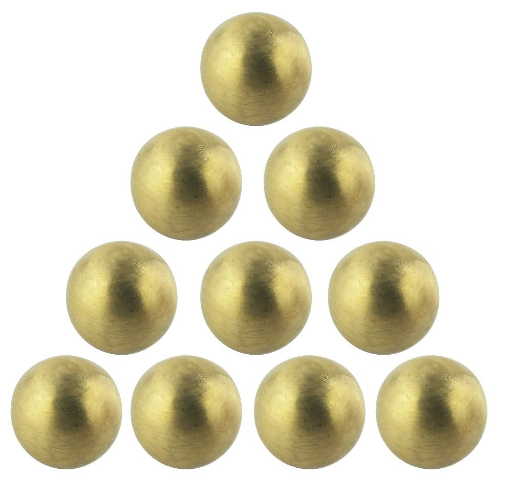 Physics Ball, Brass, 1" Diameter, Solid, Pack of 10