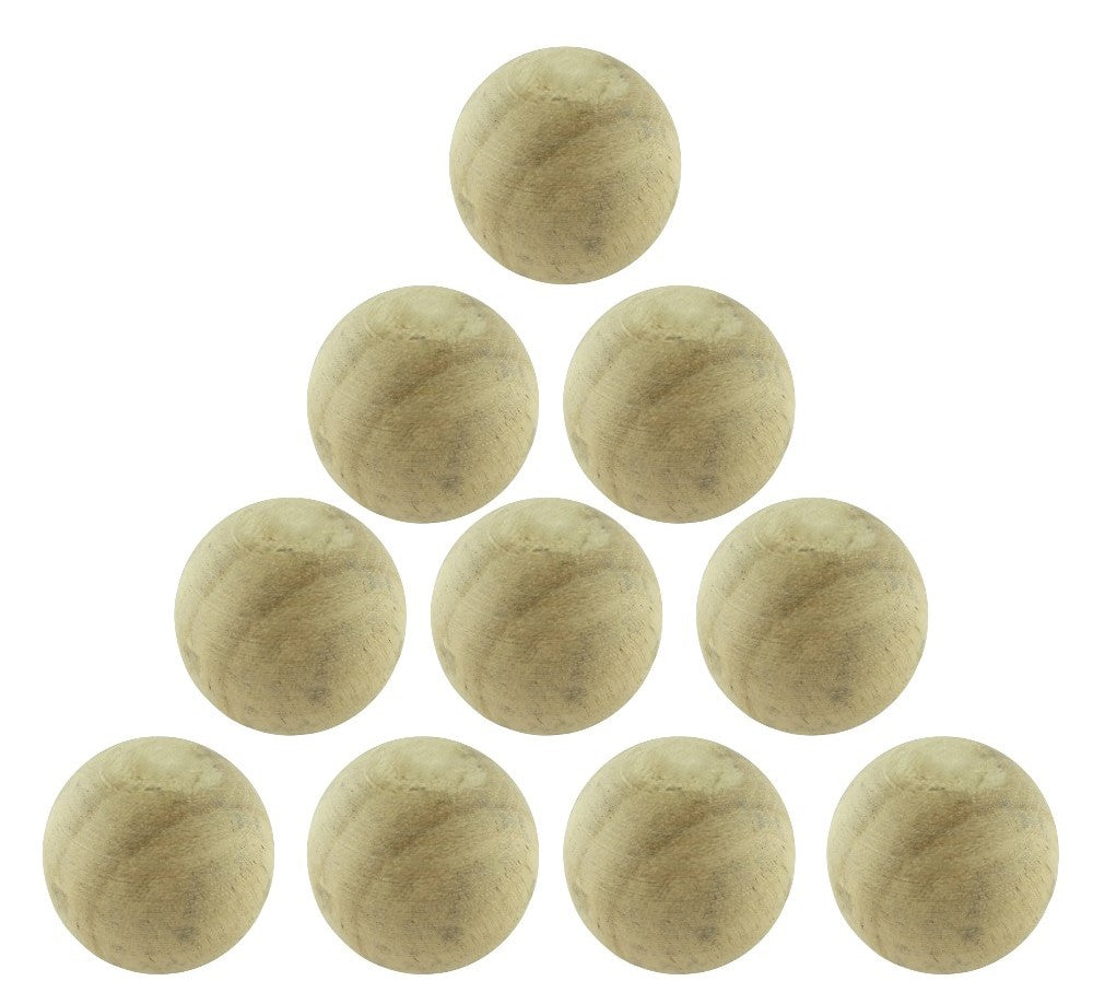Physics Ball, Wood, 1" Diameter, Solid, Pack of 10