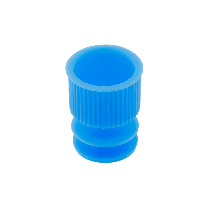 Flange Plug Cap, Blue, for 12 mm Test Tube - 1000 pcs per Bag/10 Bags per Case