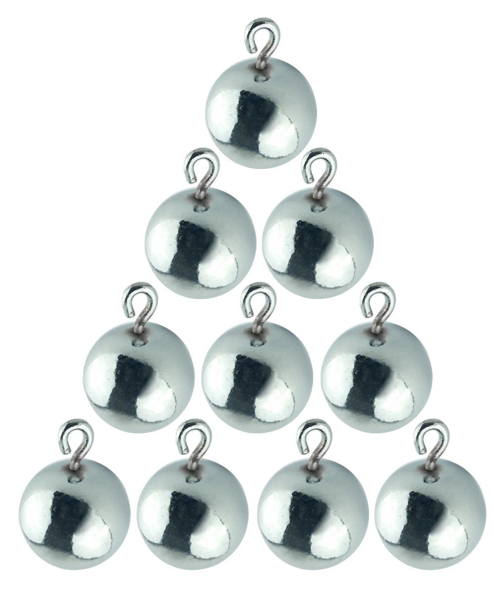 Physics Ball, Steel, 1" Diameter, Hooked, Pack of 10