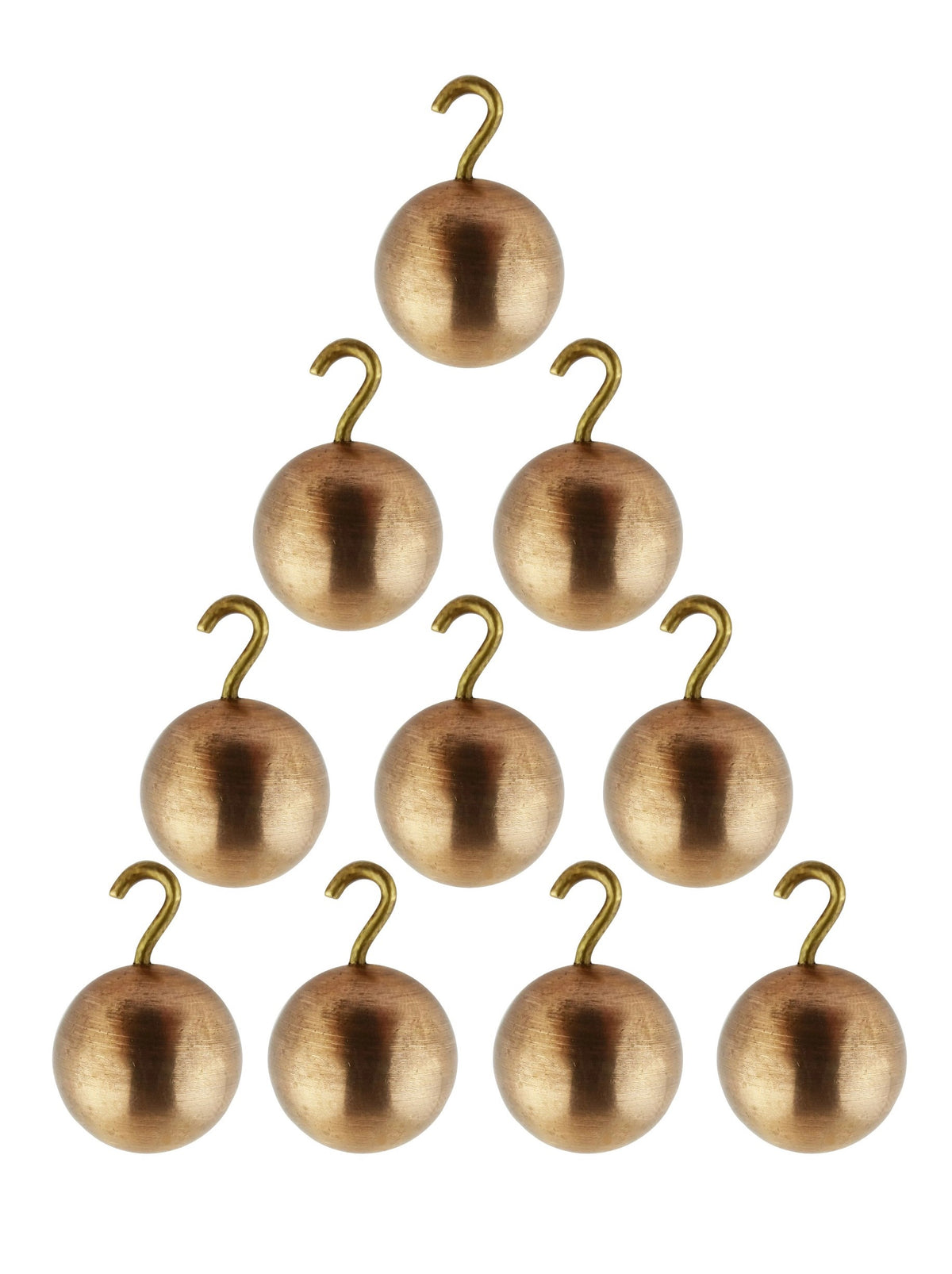 Physics Ball, Copper, 1" Diameter, Hooked, Pack of 10