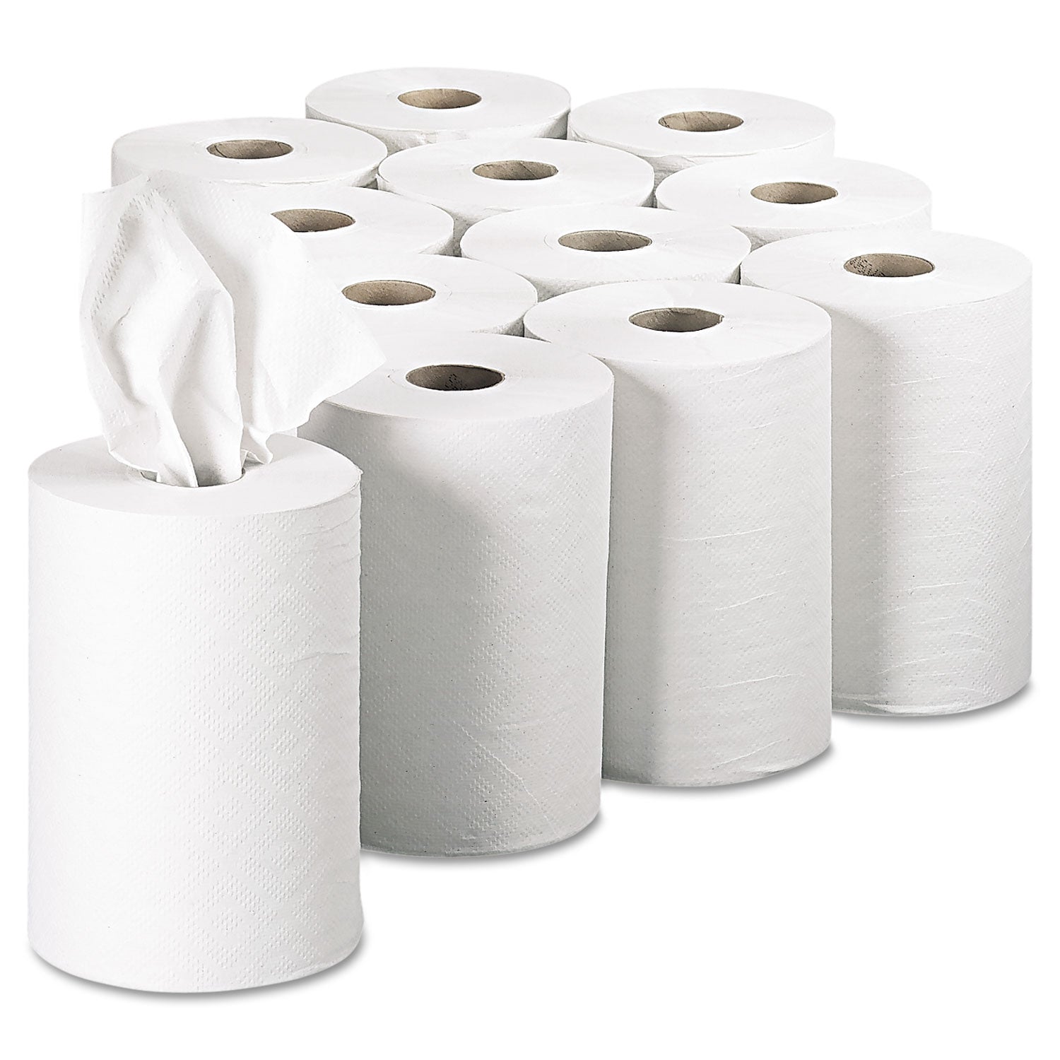 1 Ply - 7.87" Width x 350 ft Length - White - 12 / Carton