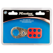 Steel Lockout Hasp in Carded Packaging, 1in (25mm) Jaw Clearance