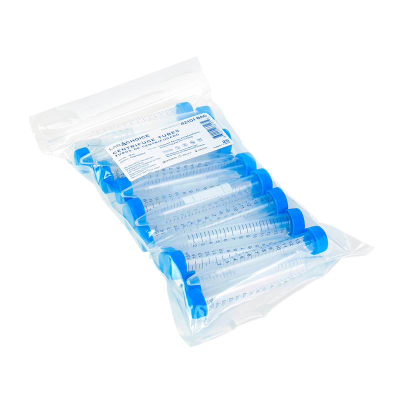 Centrifuge Tubes, PP, Sterile, 15 mL - 25 pcs per Bag/20 Bags per Case