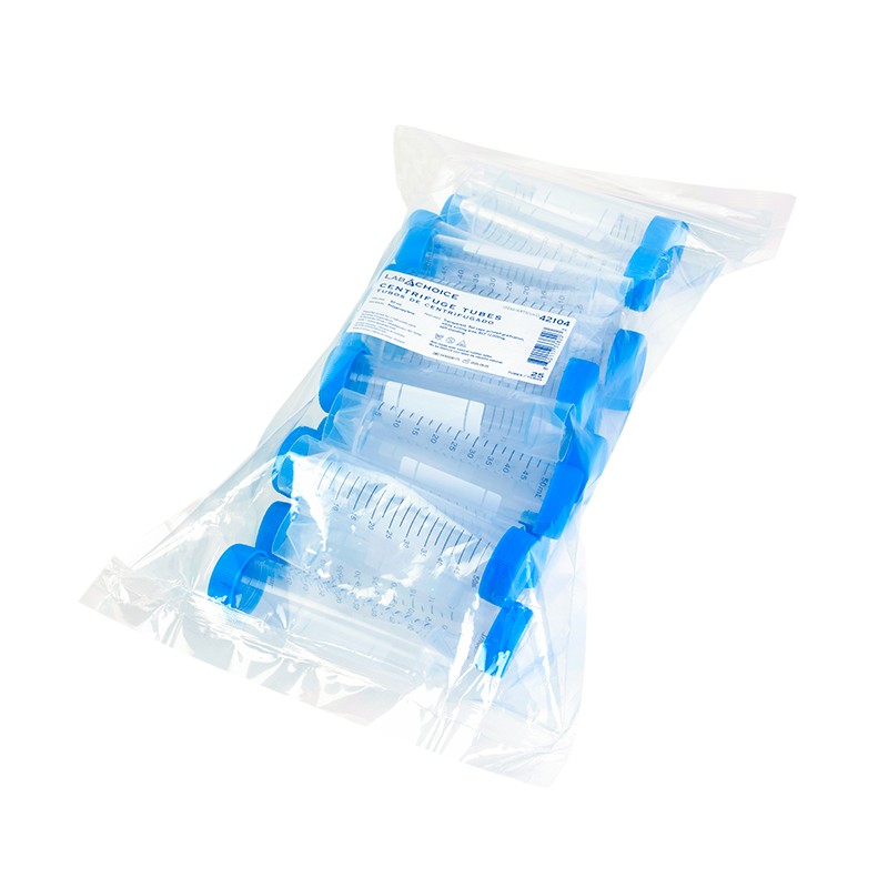 Centrifuge Tubes, PP, Non-Sterile, 50 mL, Self Standing - 25 pcs per Bag/20 Bags per Case