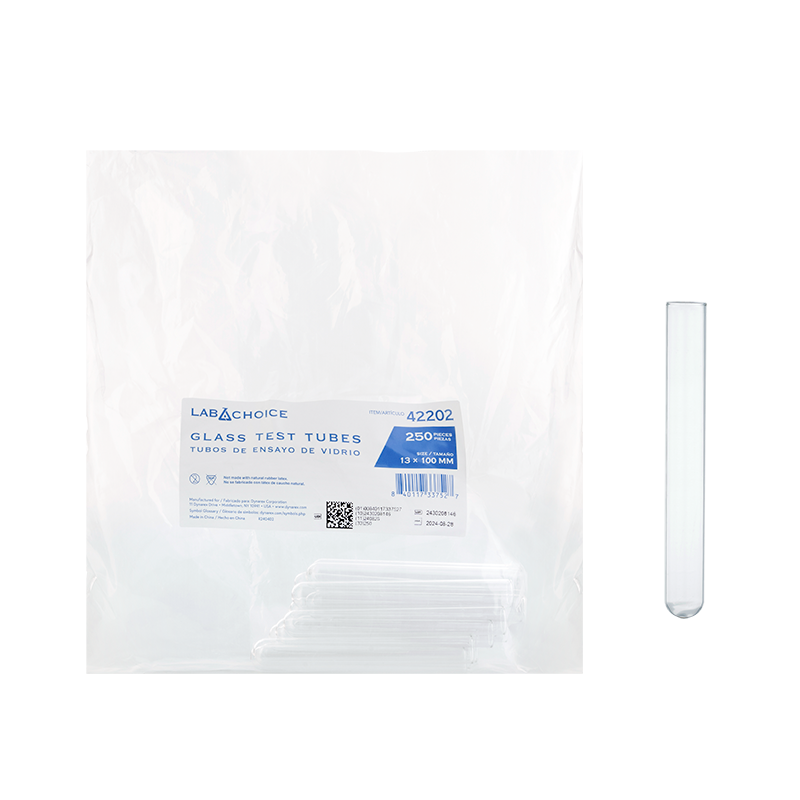Glass Test Tubes, 13 x 100 mm - 250 pcs per Box/8 Boxes per Case