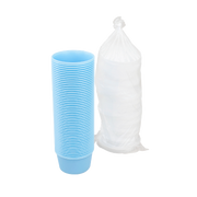Denture Cup w/ Lid, 8 oz, Blue - 250 pcs per Case