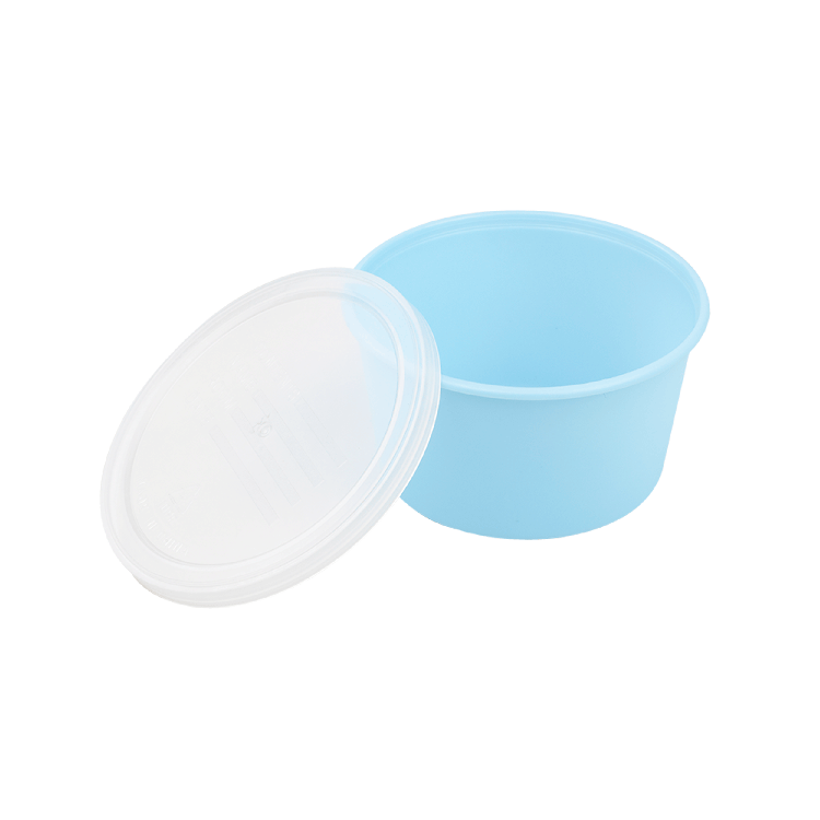 Denture Cup w/ Lid, 8 oz, Blue - 250 pcs per Case