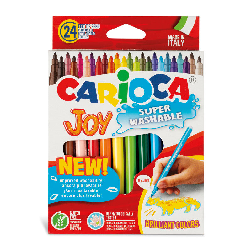 Joy Fine Tip Washable Felt Tip Pens - 24 Pieces