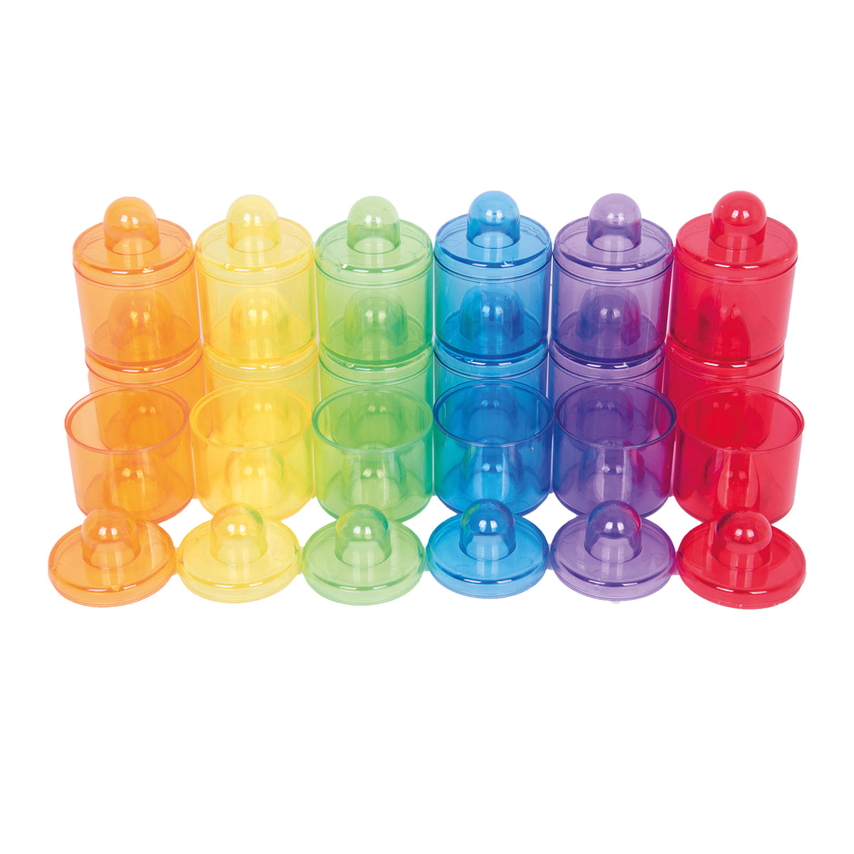TRANSLUCENT COLOR POTS SET OF 18