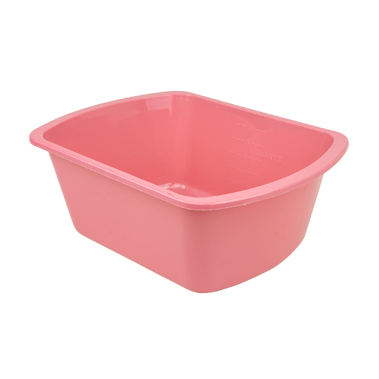 Wash Basin Rectangular, 7.4 qt. Mauve - 50 pcs per Case