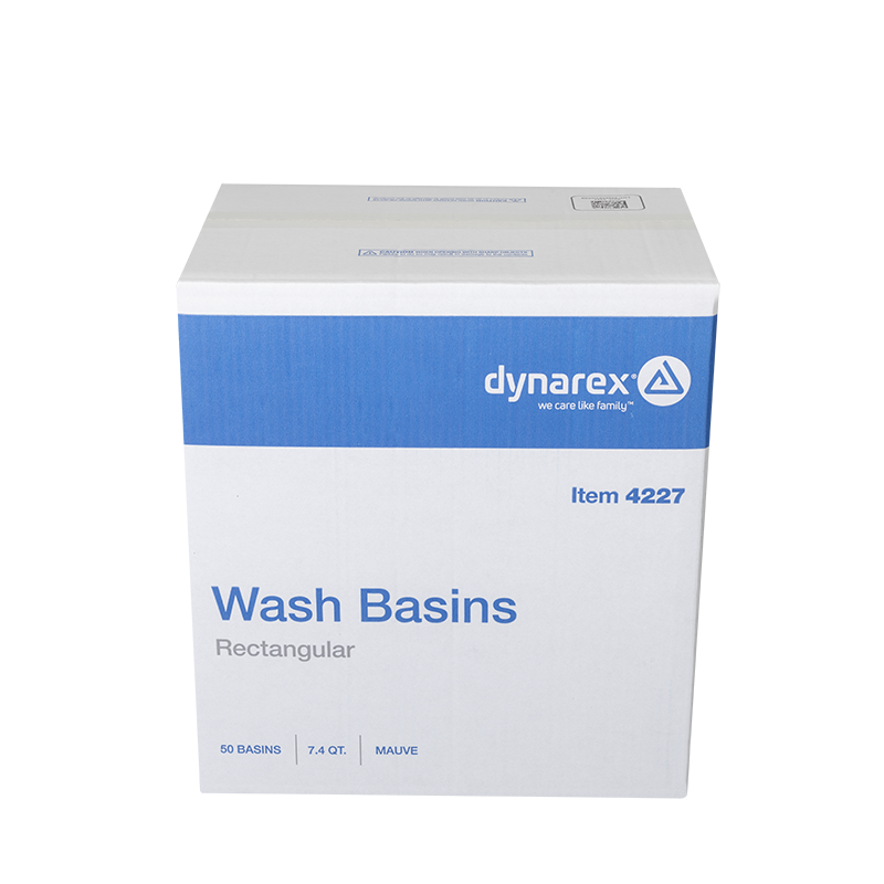 Wash Basin Rectangular, 7.4 qt. Mauve - 50 pcs per Case