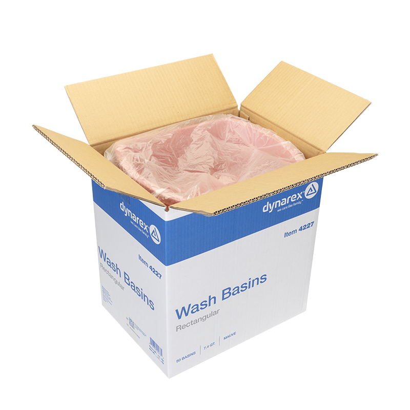 Wash Basin Rectangular, 7.4 qt. Mauve - 50 pcs per Case