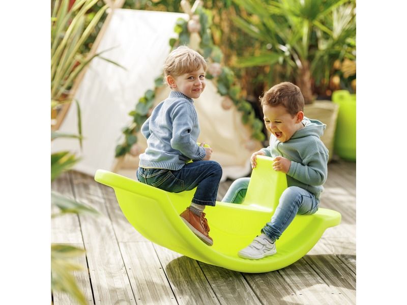 Three-Seater Rocker - Light Green, 46.5"L x 18.9"W x 18.5"H