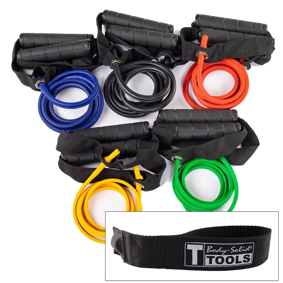 5 PACK RESISTANCE TUBES WITH DOOR FRAME ATTACH