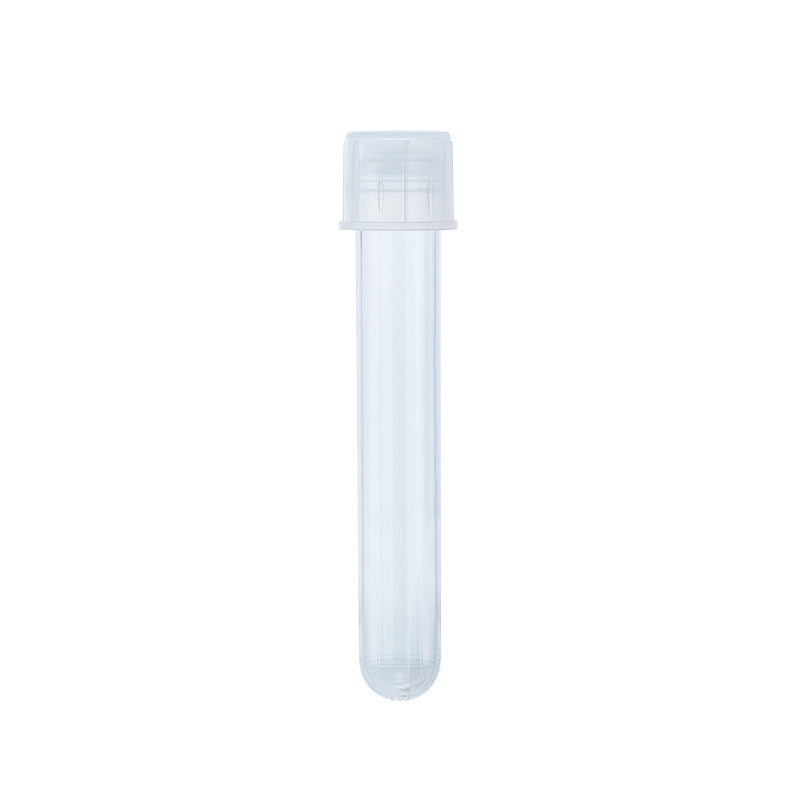 Culture Tube w/Dual Position Cap, PS, Without Graduated Markings, 12 x 75 mm - 25 pcs per Bag/4 Bags per Case