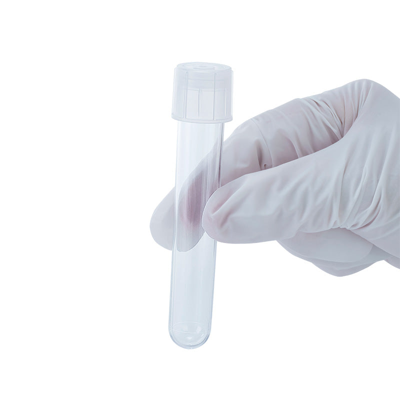 Culture Tube w/Dual Position Cap, PS, Without Graduated Markings, 12 x 75 mm - 25 pcs per Bag/4 Bags per Case