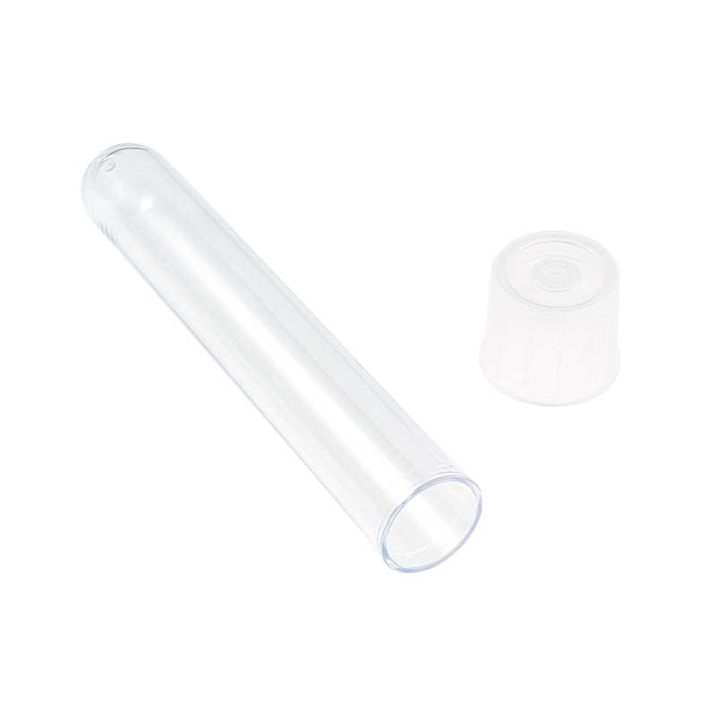 Culture Tube w/Dual Position Cap, PS, Without Graduated Markings, 17 x 100 mm - 25 pcs per Bag/4 Bags per Case
