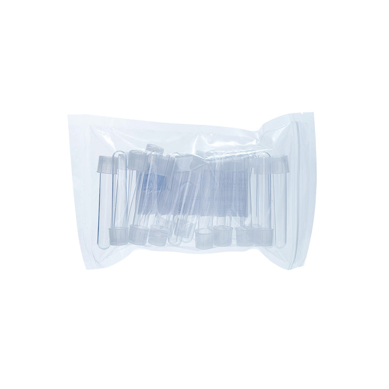 Culture Tube w/Dual Position Cap, PS, Without Graduated Markings, 17 x 100 mm - 25 pcs per Bag/4 Bags per Case