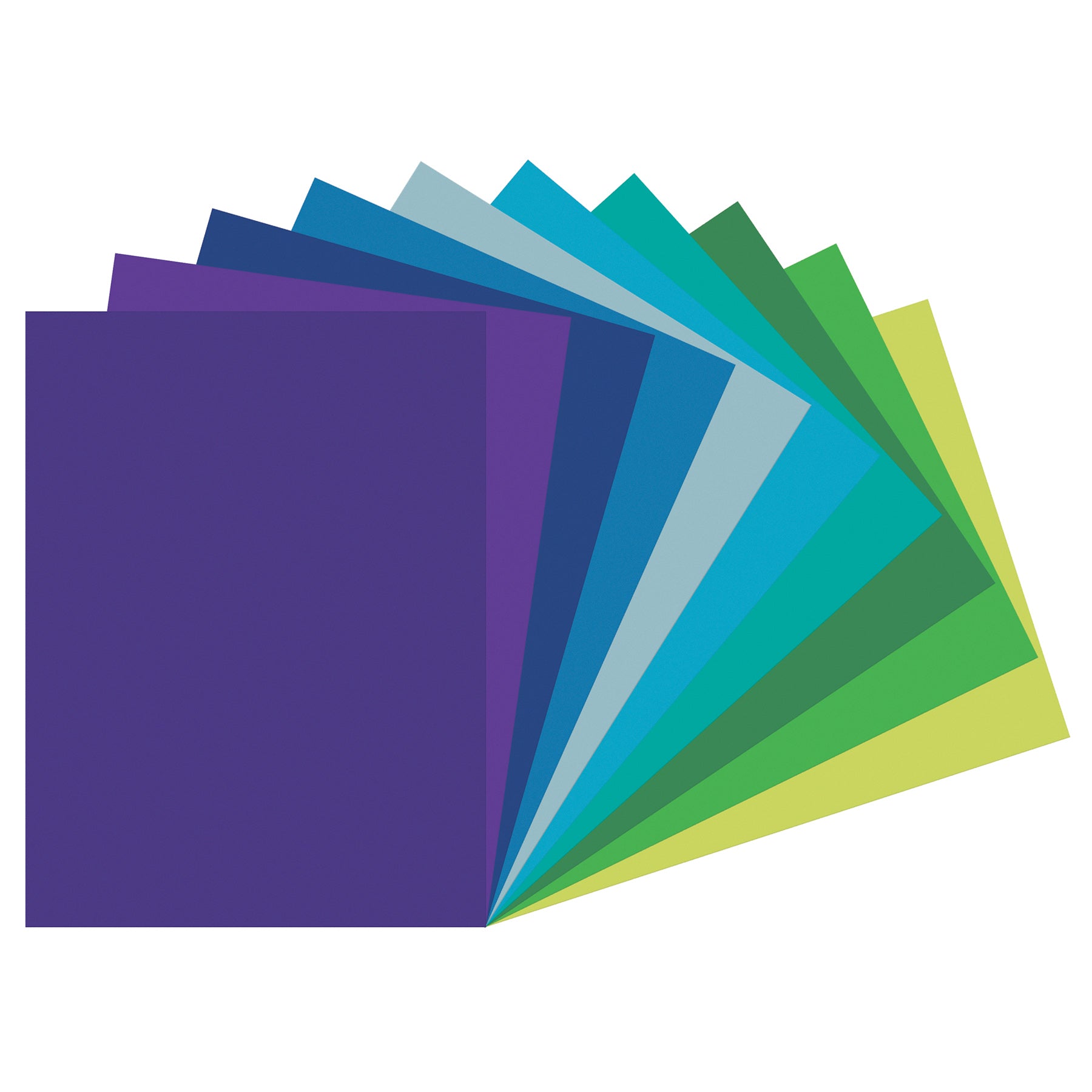 Construction Paper, Heavyweight, Cool Assorted, 9" x 12", 50 Sheets