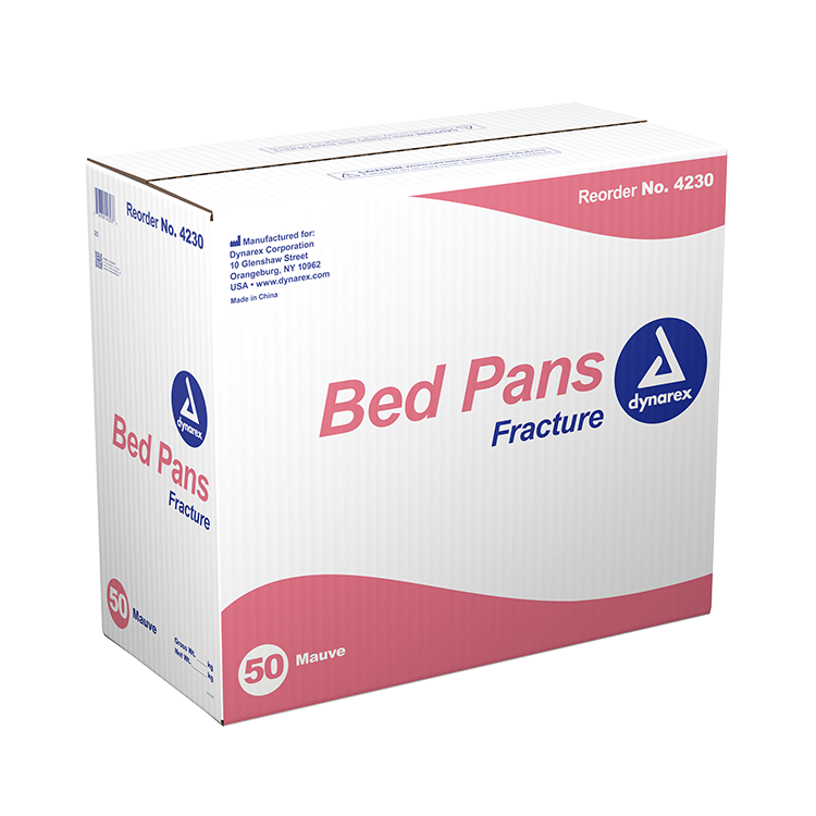 Bed Pan - Fracture, 1 qt., Mauve - 50 pcs per Case