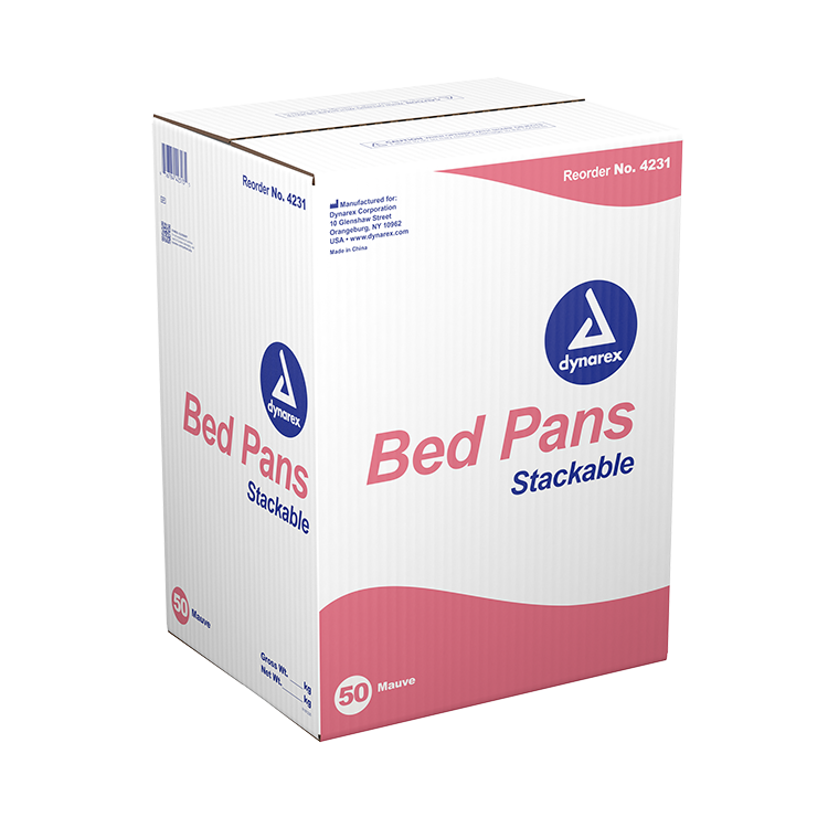 Bed Pan - Stackable, Mauve - 50 pcs per Case