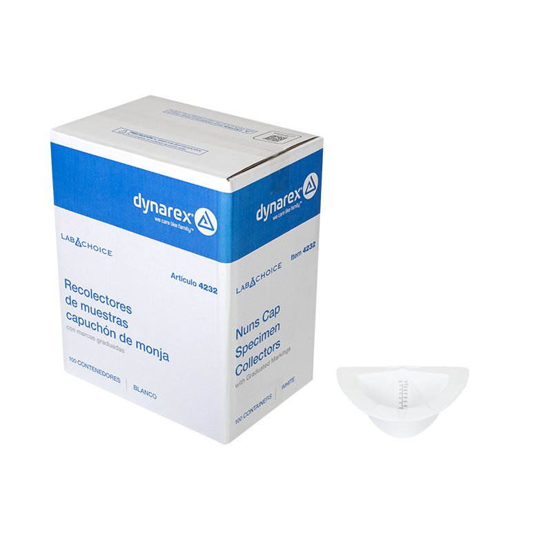 Nuns Cap Specimen Collection Container - 100 pcs per Case
