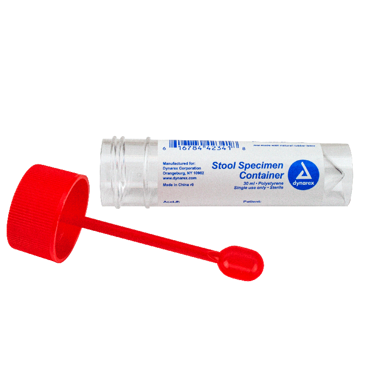 Stool Specimen Container - Sterile (individually wrapped), 30 mL100 pcs per Case